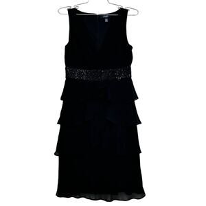 Vintage Chaps sheer layered dress